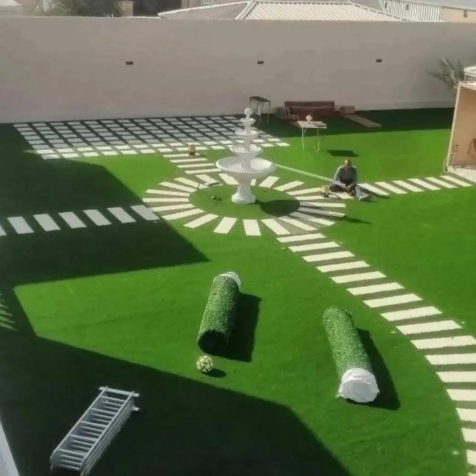 تنفيذ مساحات كبيرة